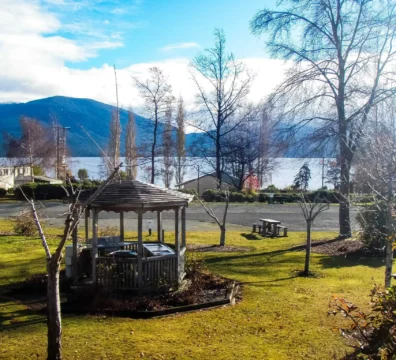 Outside BBQ And Mountains